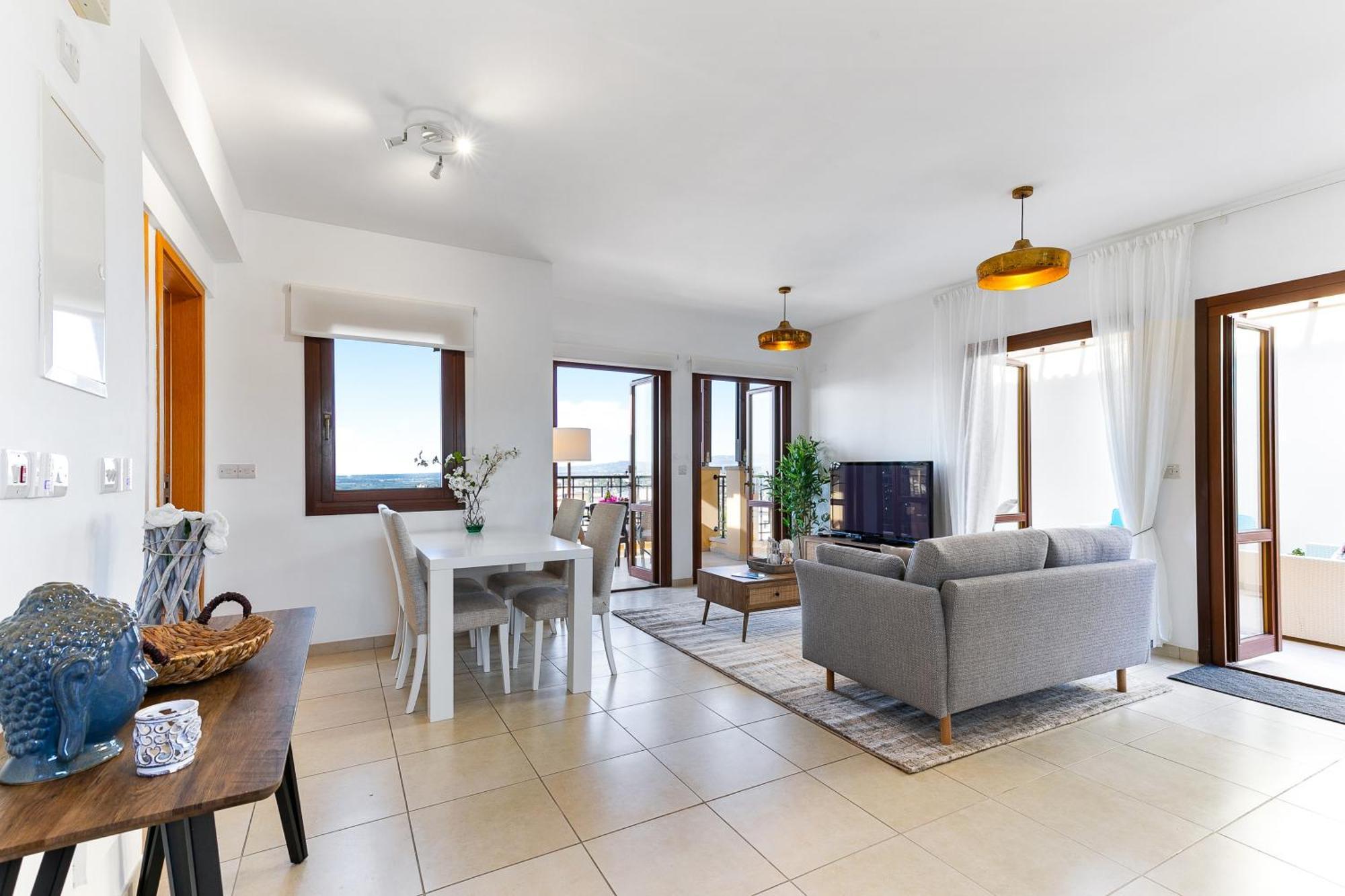 1 Bedroom Apartment Pyrgos With Beautiful Sea And Sunset Views, Aphrodite Hills Resort Kuklia Zewnętrze zdjęcie